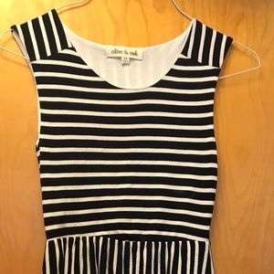 Olive and Oak stripped Navy/white dress